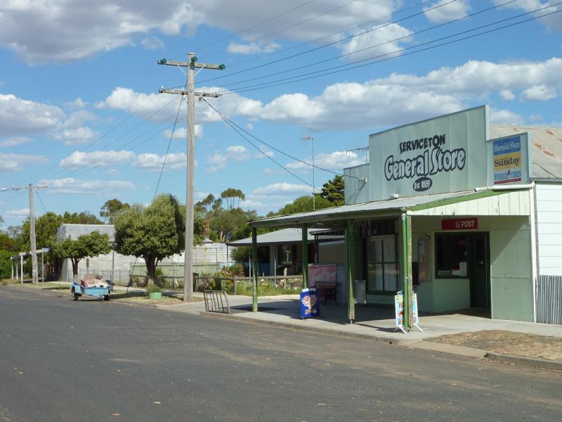 Kaniva - Town of Serviceton: Serviceton General Store, Elizabeth St east of Serviceton South Rd