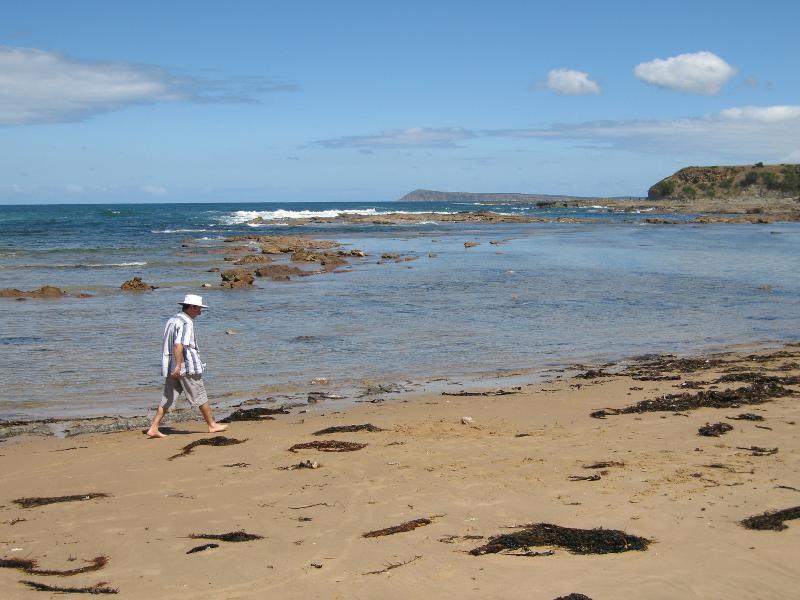 Kilcunda - Town beach: View west across beach towards Cape Woolamai