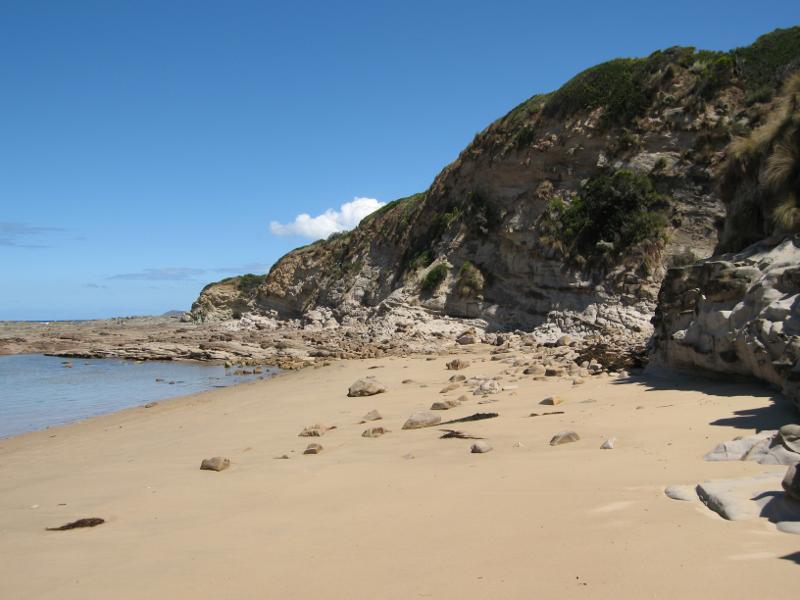 Kilcunda - Town beach: View north-west along beach at western end