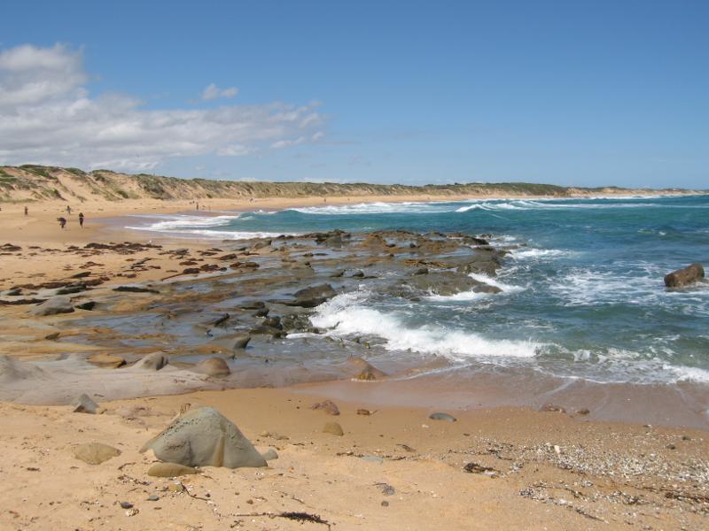Kilcunda - Beach around Trestle Bridge: View south-east along coast near Trestle Bridge