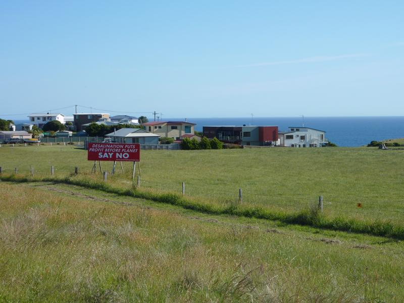 Kilcunda - Bass Highway north-west of town centre: South-westerly view towards coast from Bass Hwy west of Mabilia Rd