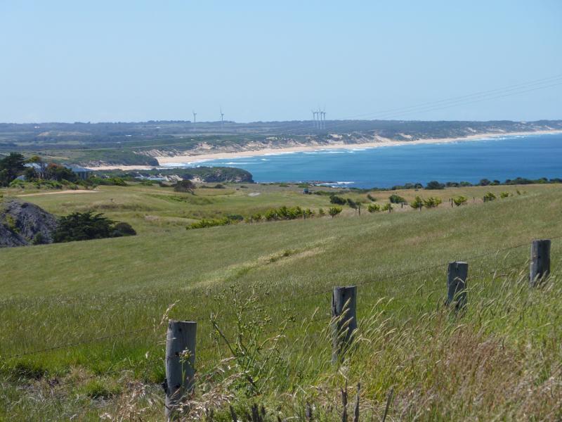 Kilcunda - Bass Highway north-west of town centre: View south-east towards beach, 500 metres north-west of Mabilia Rd