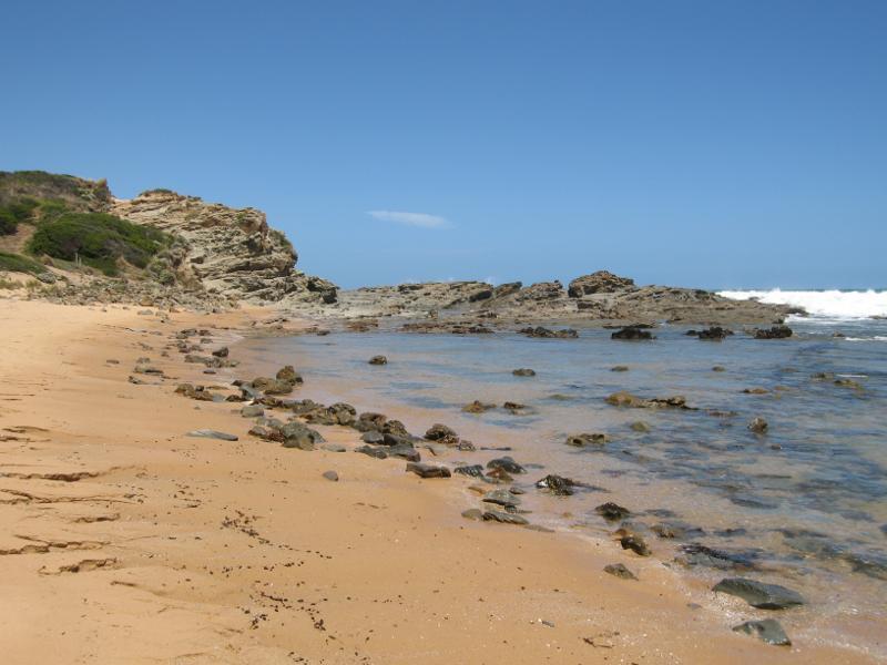 Kilcunda - Shelley Beach, west of town centre: View south-east along beach