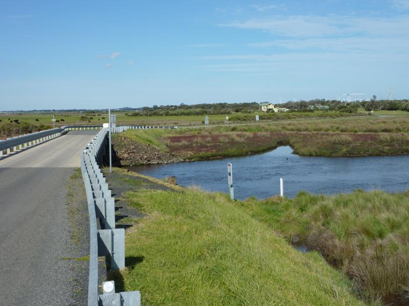 Kilcunda - Mouth Of Powlett Road: View along bridge over Powlett River
