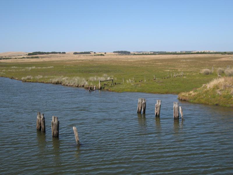 Kilcunda - Mouth Of Powlett Road: View east across Powlett River from bridge