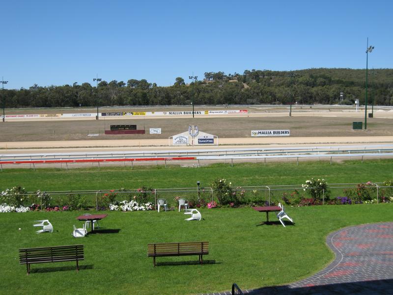Kilmore - Racecourse, East Street: View east across race track from pavillion