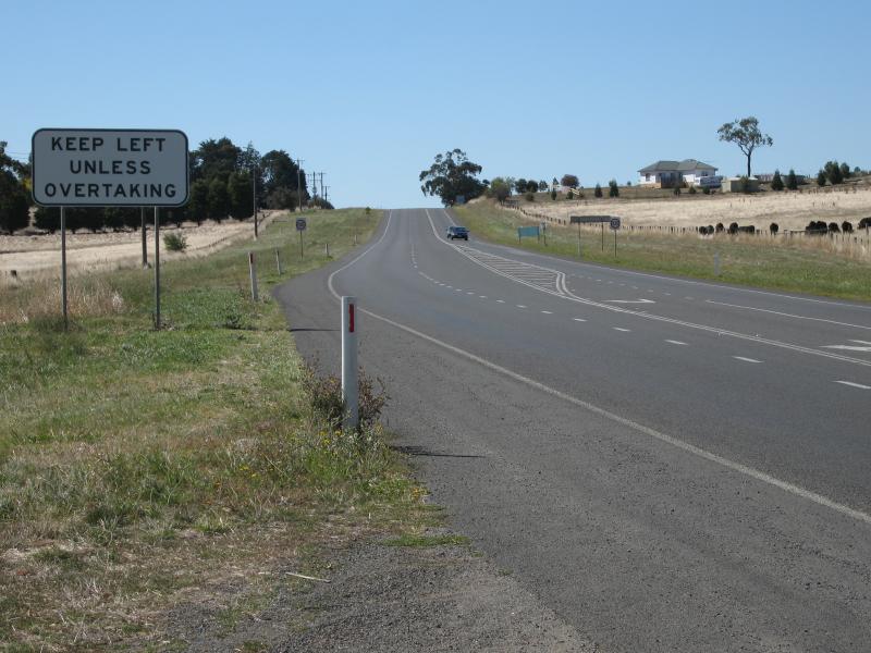 Kilmore - Northern Highway, north of Kilmore: View north along Northern Hwy, north of Willowmavin Rd