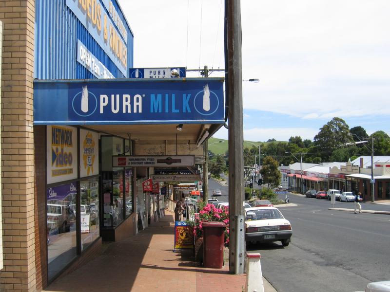 Korumburra - Commercial centre and shops, Commercial Road, Bridge Street and Mine Road: Shops, Commercial St between Bridge St and Radovick St