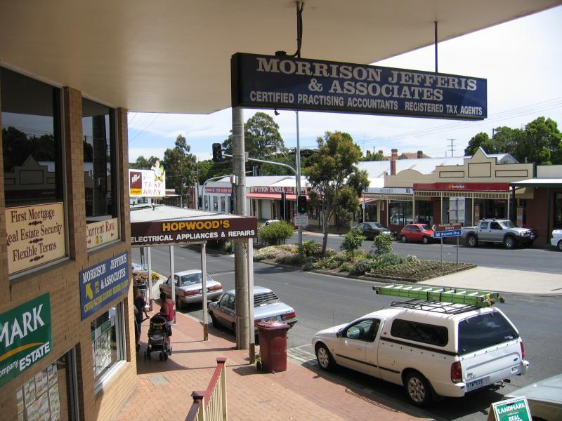 Korumburra - Commercial centre and shops, Commercial Road, Bridge Street and Mine Road: Shops, Commercial St between Bridge St and Radovick St
