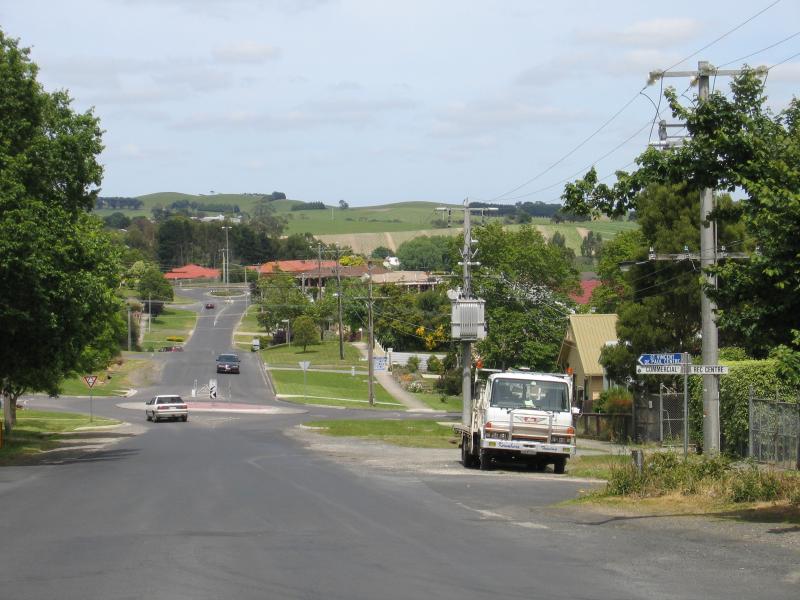 Korumburra - Around town: View south-west along King St from Commercial St