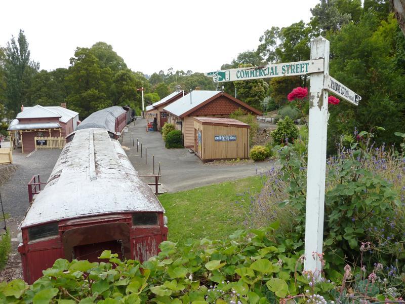 Korumburra - Coal Creek Heritage Village, Silkstone Road: View down to railway station