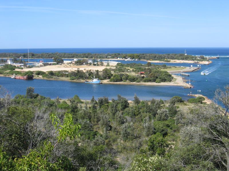 Lakes Entrance - Lookouts along Princes Highway, Kalimna: View south-west towards Bullock Island
