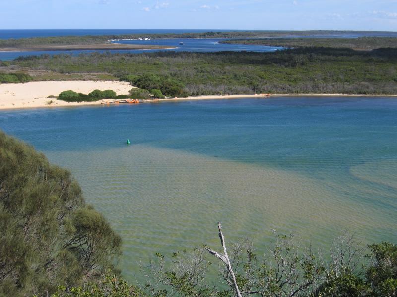 Lakes Entrance - Lookouts along Princes Highway, Kalimna: View south-west across Rigby Island