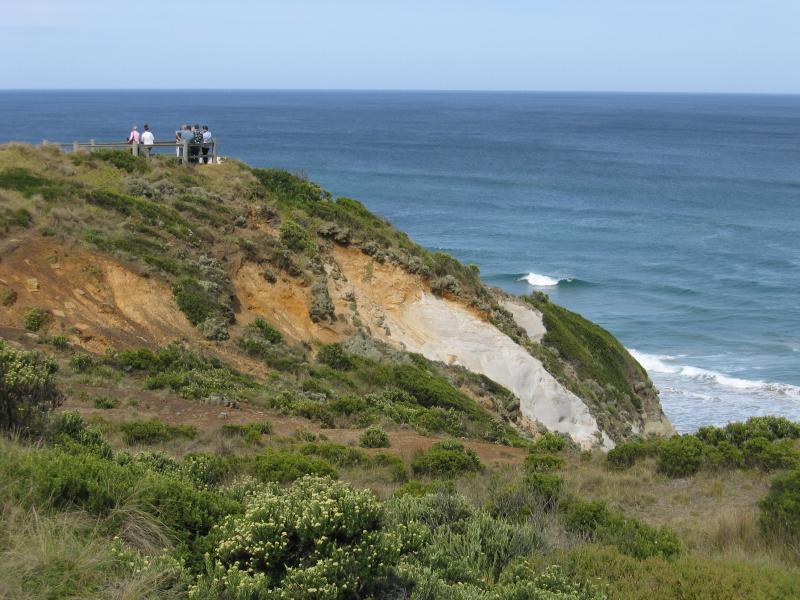 Lavers Hill - Glenaire and beach at Castle Cove: View along coast towards lookout