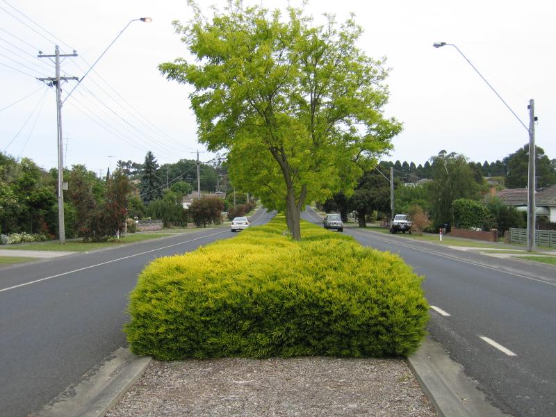 Leongatha - Around town: View south along Koonwarra Rd near Blackmore Av