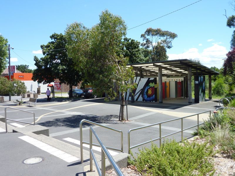 Lilydale - Shops and commercial centre, Main Street: Square fronting Main St at entrance to Lilydale Recreation Reserve