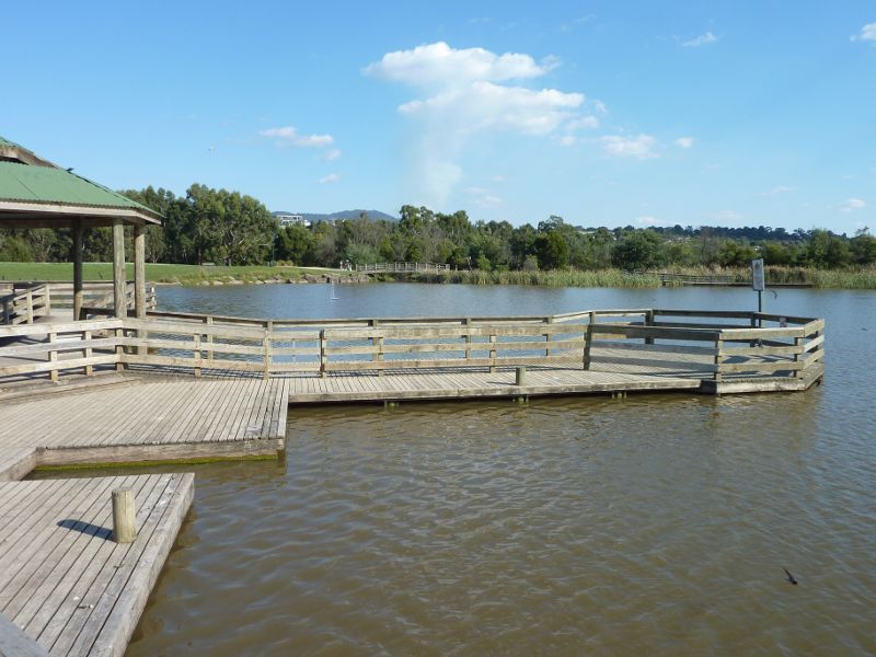 Lilydale - Lillydale Lake Park, Swansea Road: Southerly view across jetty