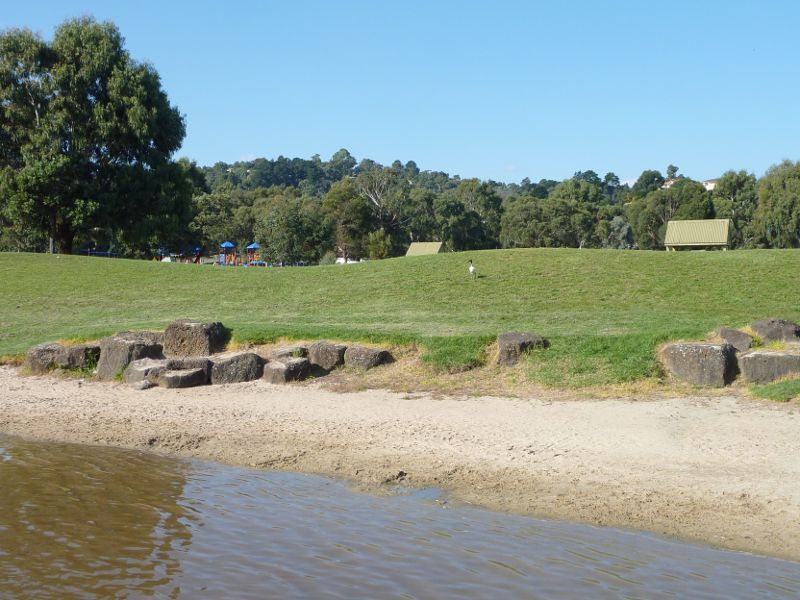 Lilydale - Lillydale Lake Park, Swansea Road: View of Southern Beach from jetty