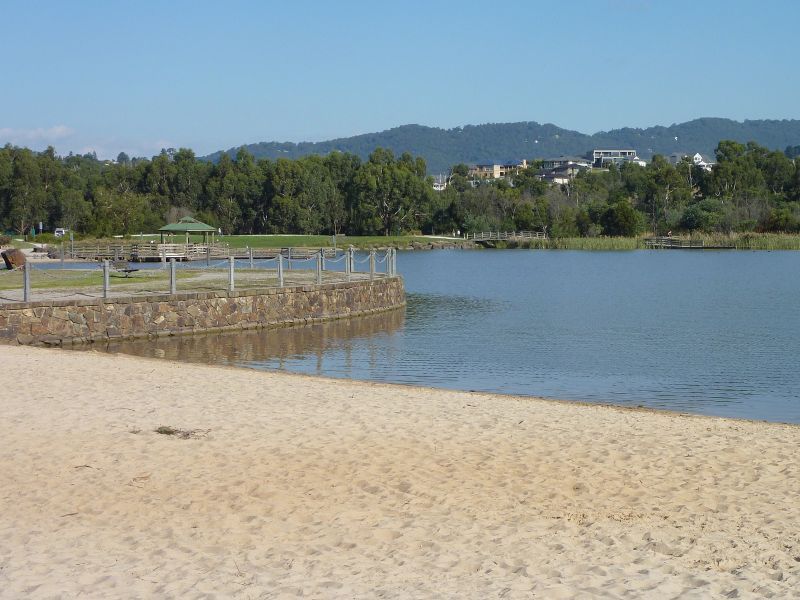 Lilydale - Lillydale Lake Park, Swansea Road: View from Northern Beach towards Promenade