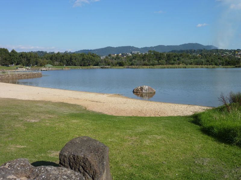 Lilydale - Lillydale Lake Park, Swansea Road: Southerly view across lake from Northern Beach