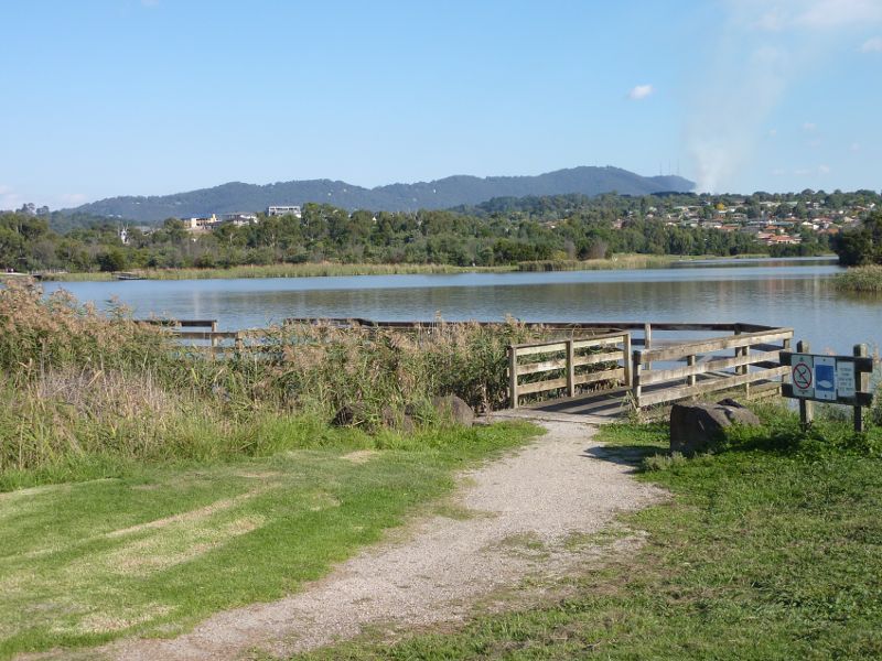 Lilydale - Lillydale Lake Park, Swansea Road: View across lake from boardwalk west of Northern Beach