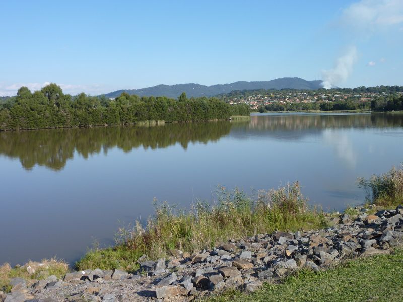 Lilydale - Lillydale Lake Park, Swansea Road: Southerly view across lake from embankment