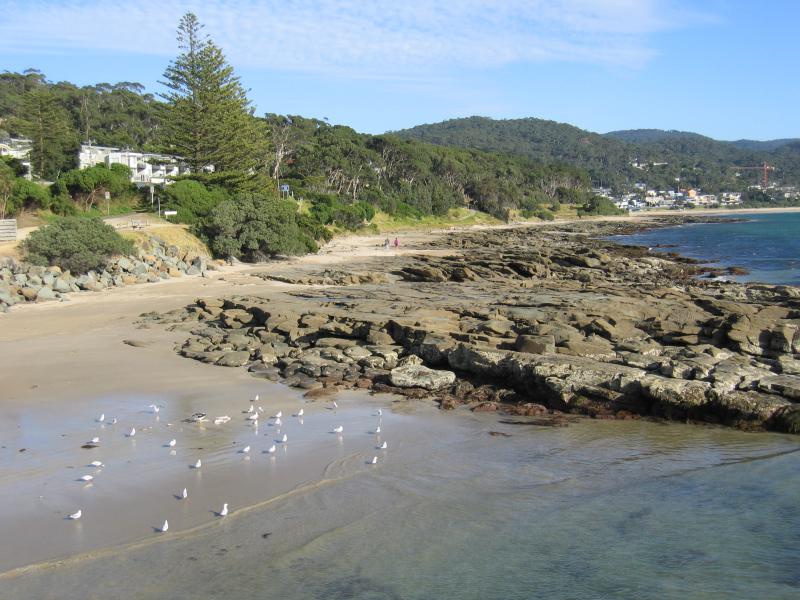 Lorne - Point Grey and jetty: View north-west along coast from jetty