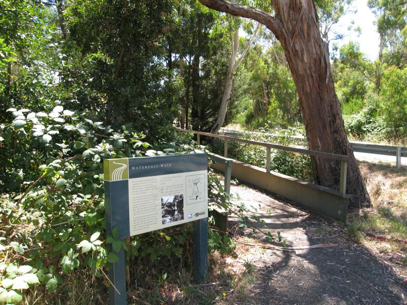 Macedon - Tony Clarke Recreation Reserve, Waterfalls Road: Waterfall Walk at entrance to reserve on Waterfalls Rd
