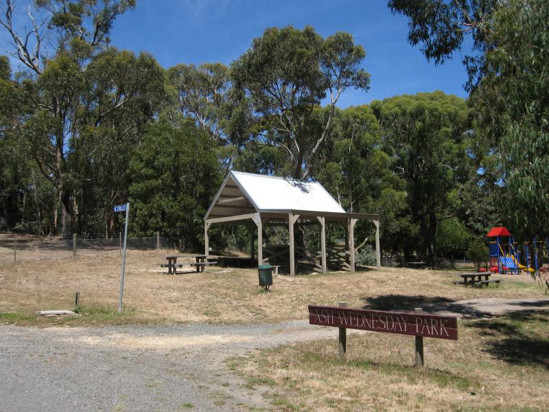 Macedon - Around Macedon: Ash Wednesday Park viewed from Smith St