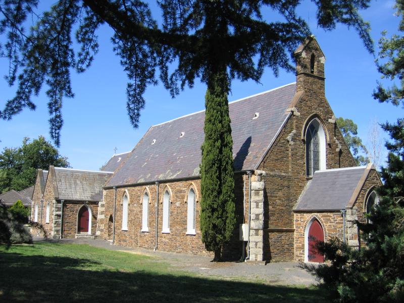 Maldon - Shops and commercial centre, High Street and Main Street: Anglican Church, High St