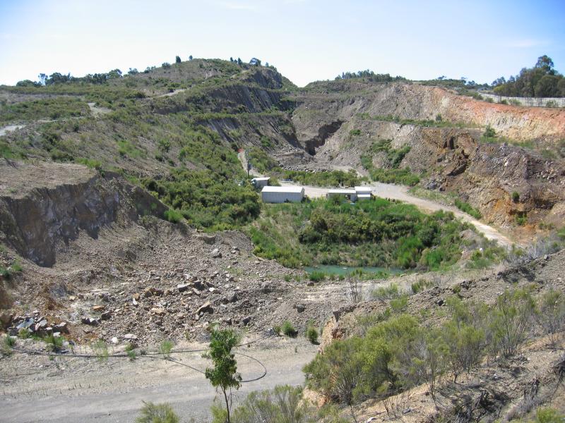 Maldon - Union Hill Gold Mine, corner Reef Street and Lowther Street: View of mine from lookout