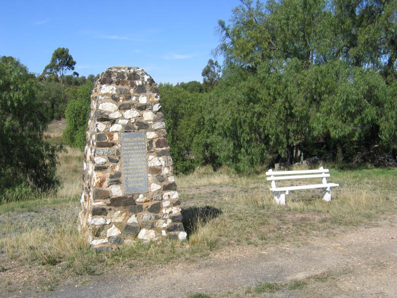 Maldon - Around Maldon and outskirts: Monument honouring diggers who first discovered gold in the area, Castlemaine-Maldon Rd