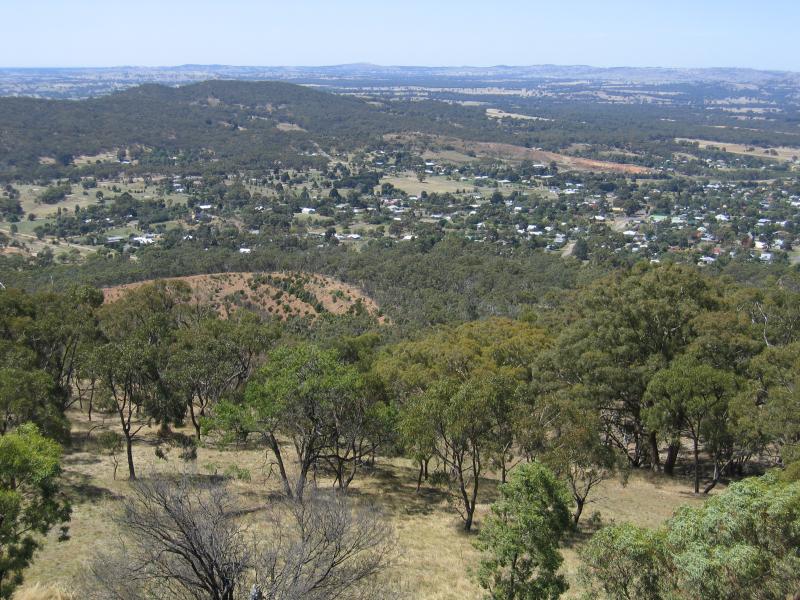 Maldon - Mount Tarrengower and lookout tower: Easterly view from lookout