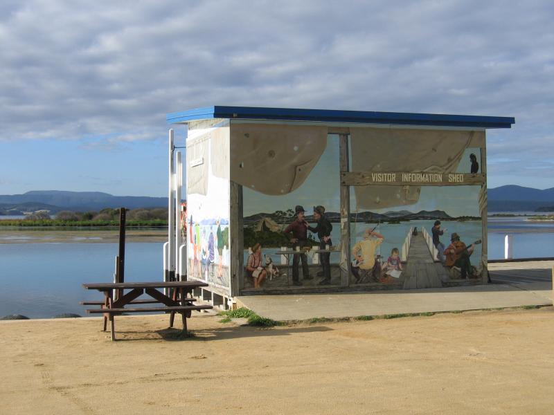 Mallacoota - Mallacoota Wharf, northern end of Buckland Drive: Visitor Information Shed