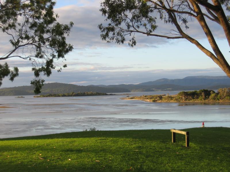 Mallacoota - Captain Stevensons Point, Allan Drive: View east across inlet