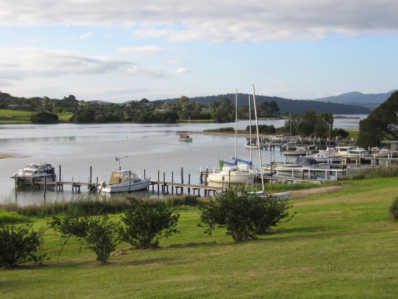 Mallacoota - Lakeside Drive and nearby residential areas: View north to Coulls Point from Lakeside Dr at Buckland Dr