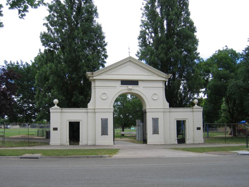 Mansfield - Around the sports ground area, Highett Street: Entrance to sports ground, Highett St opposite Ailsa St