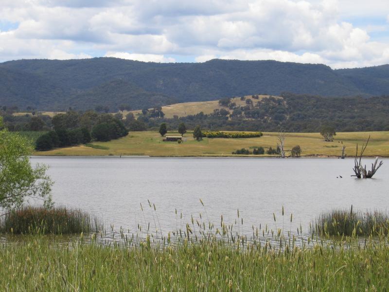 Mansfield - Lake Nillahcootie, Midland Highway, 25 km north of Mansfield - View east across southern end of lake from Midland Highway
