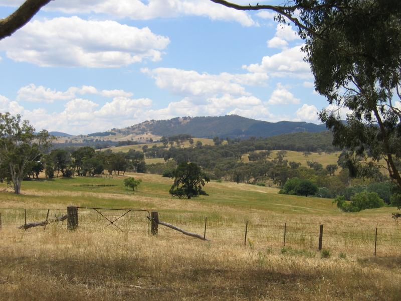 Mansfield - Midland Highway, 34 km north of Mansfield - Easterly view