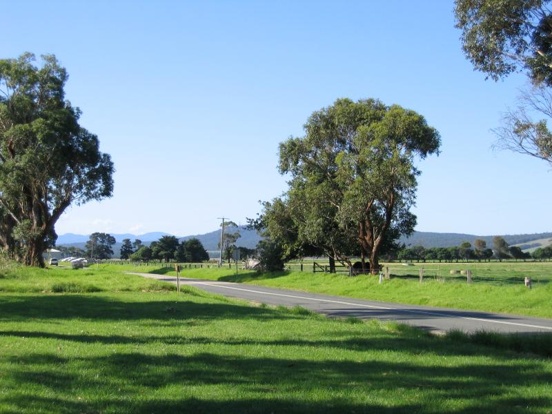 Marlo - Marlo Road between Orbost and Marlo: View north along Marlo road, 12 km south of Orbost