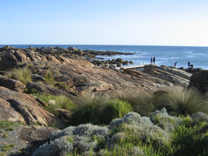 Marlo - West Cape at Cape Conran: View towards boat ramp and jetty