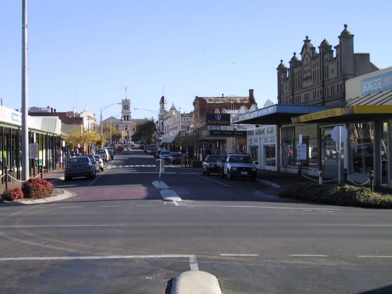 Maryborough - Commercial centre and shops: View north-west along Nolan St at Napier St