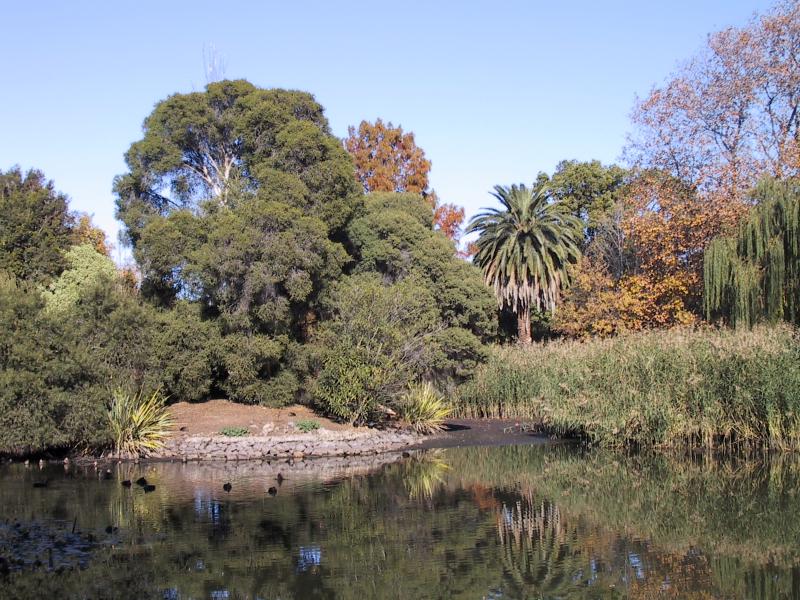 Maryborough - Phillips Gardens: View across lake