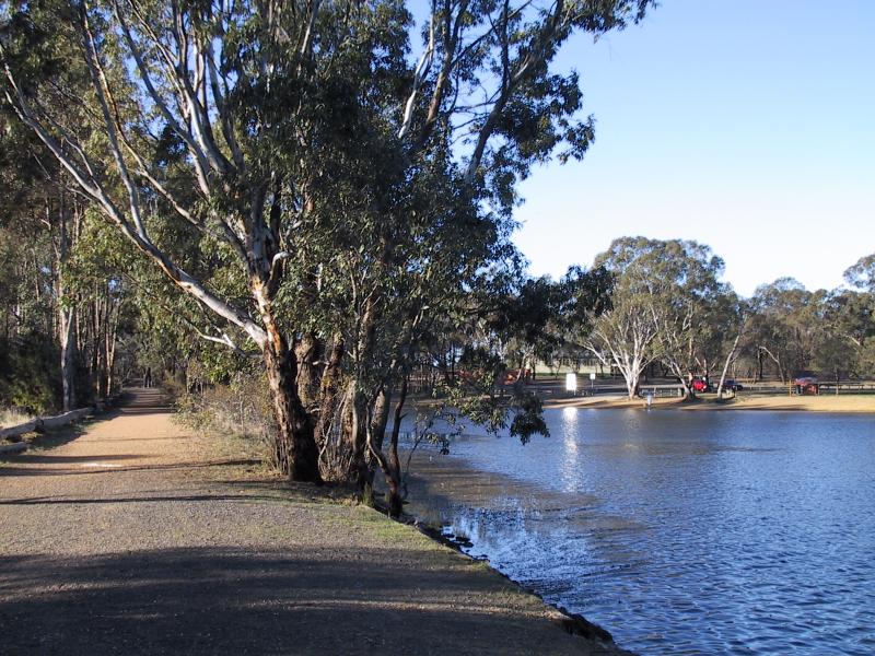 Maryborough - Goldfields Reservoir: Walking track along reservoir