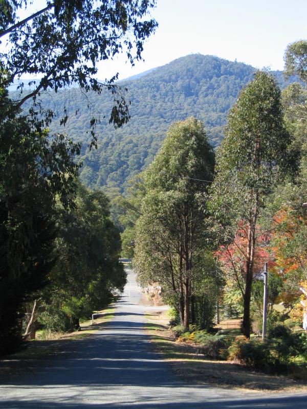 Marysville - (before the fires) Around Marysville: View east along Kings Rd at Sheehan Lookout