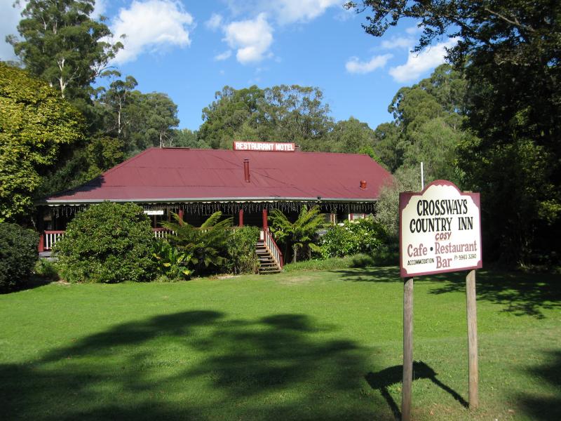 Marysville - (before the fires) Around Marysville: Crossways Country Inn, corner Marysville Rd and Woods Point Rd