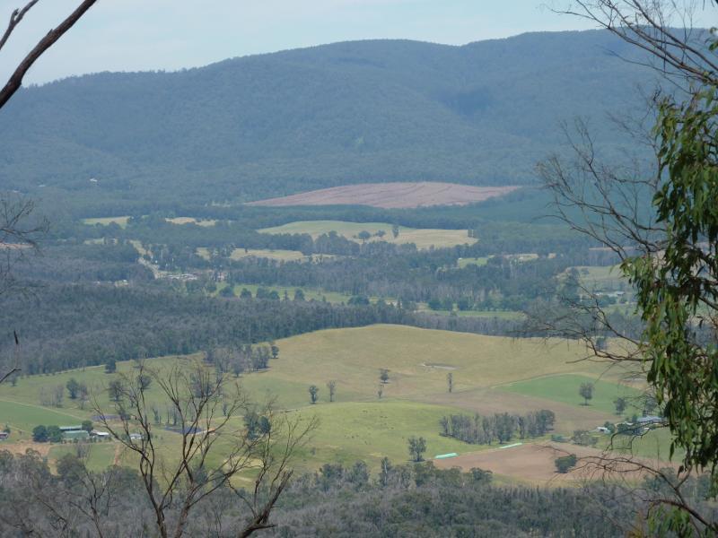 Marysville - Marysville Road between Marysville and Narbethong: View from top of Mount Gordon Road
