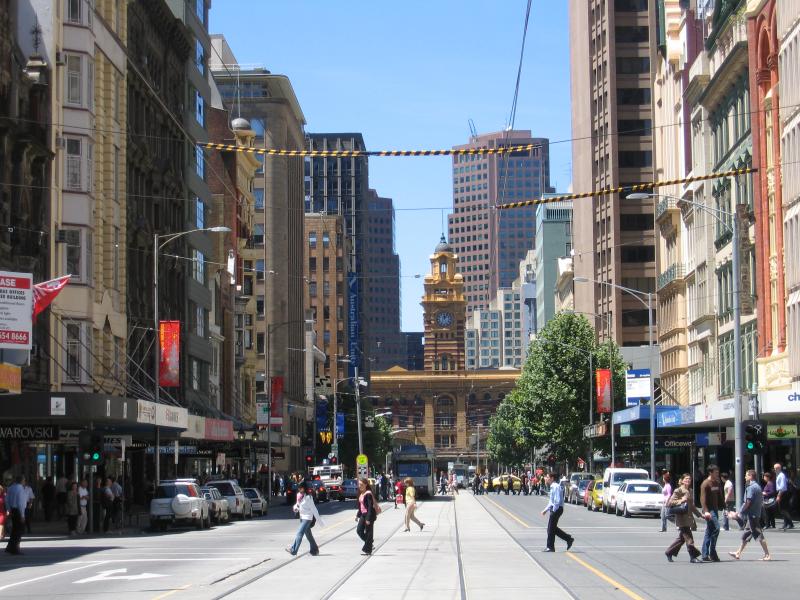 Melbourne CBD - Elizabeth Street: View south along Elizabeth St at Little Collins St