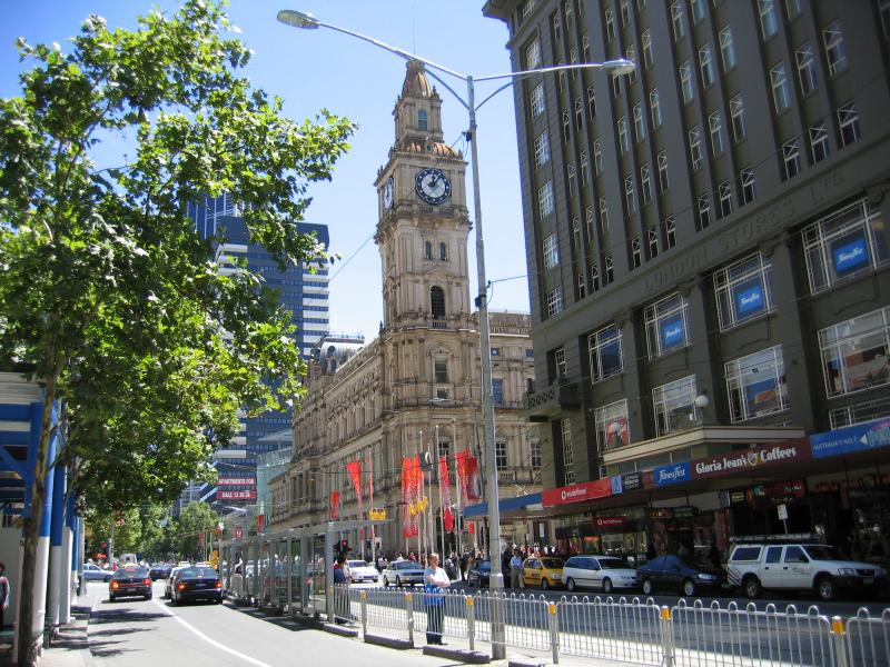 Melbourne CBD - Elizabeth Street: View north along Elizabeth St towards Bourke St and GPO