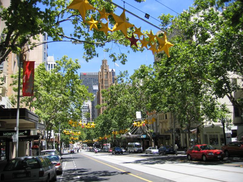 Melbourne CBD - Collins Street: View west along Collins St between Russell St and Swanston St